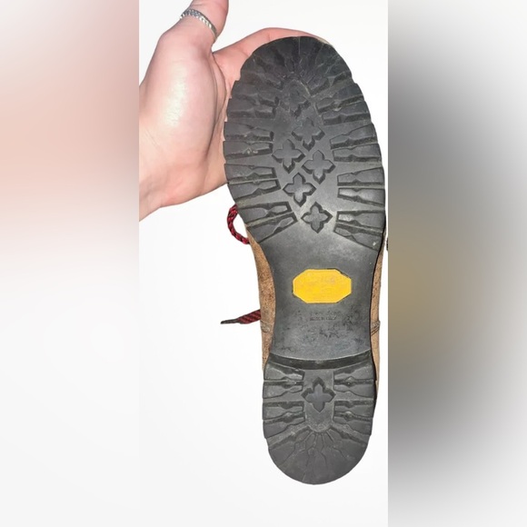 Vintage 70s VASQUE HIKING BOOTS Men's 7 Roughout Suede Leather vibram sole - Picture 4 of 6